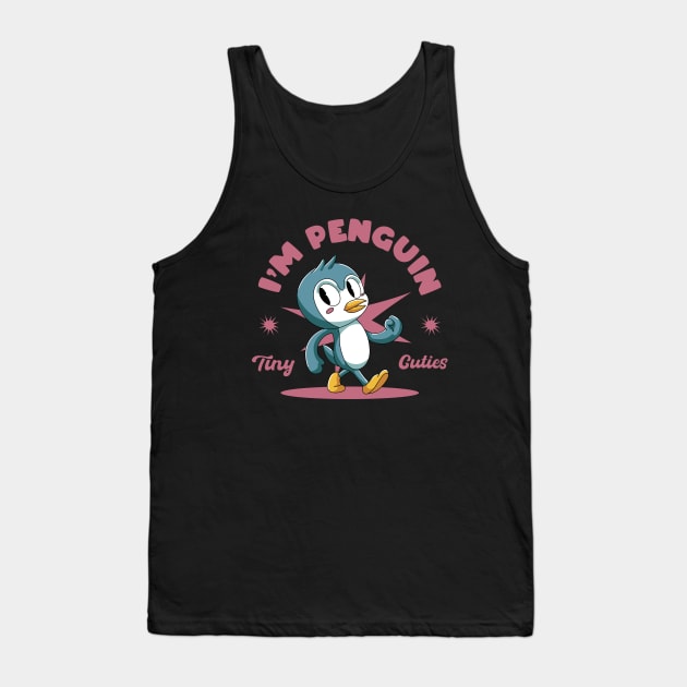 Cheerful Penguin Christmas Tank Top by milatees